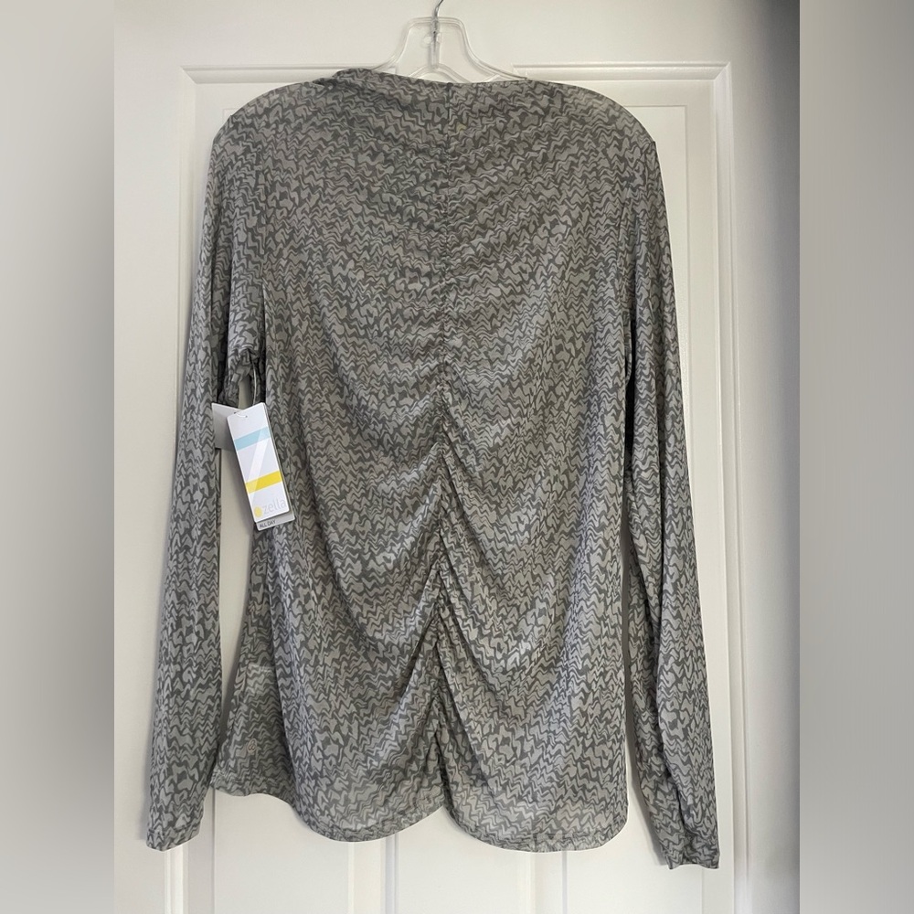 NWT Zella Activewear Long Sleeve Sheer Top (L)